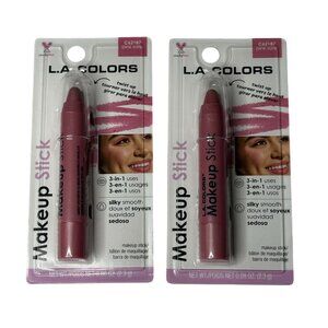 L.A. Colors Pink Satin Makeup Stick 2 Pack Eyes Lips Cheeks New